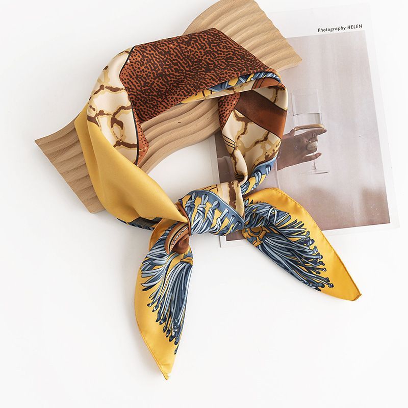Elegant Silk Scarf Spring Matching Shirt Elegant Silk Scarf Spring Matching Shirt